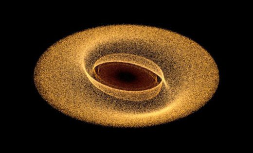 New Supercomputer Model Shows Planet Making Waves in Nearby Debris Disk