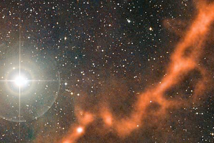 Formation des étoiles et des planètes au sein de la pouponnière stellaire de la constellation du Taureau, telle que révélée par le télescope APEX au Chili. (Crédit ESO/APEX)