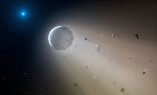 Disintegrating Asteroid is Raining Dust Onto a White Dwarf Star