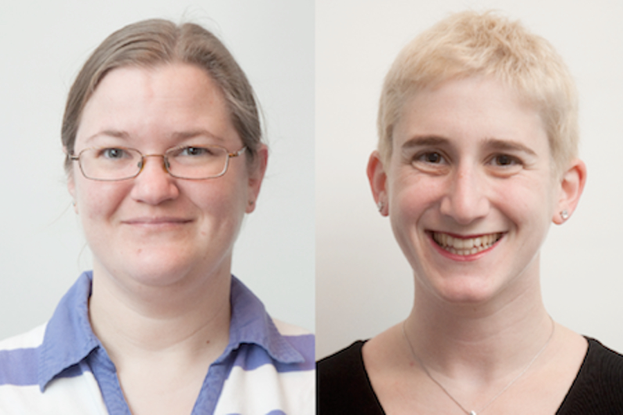 Our two new Trottier Postdoctoral Fellows, Holly Sheets (left) and Lauren Weiss (right). (Credit: É. Artigau)