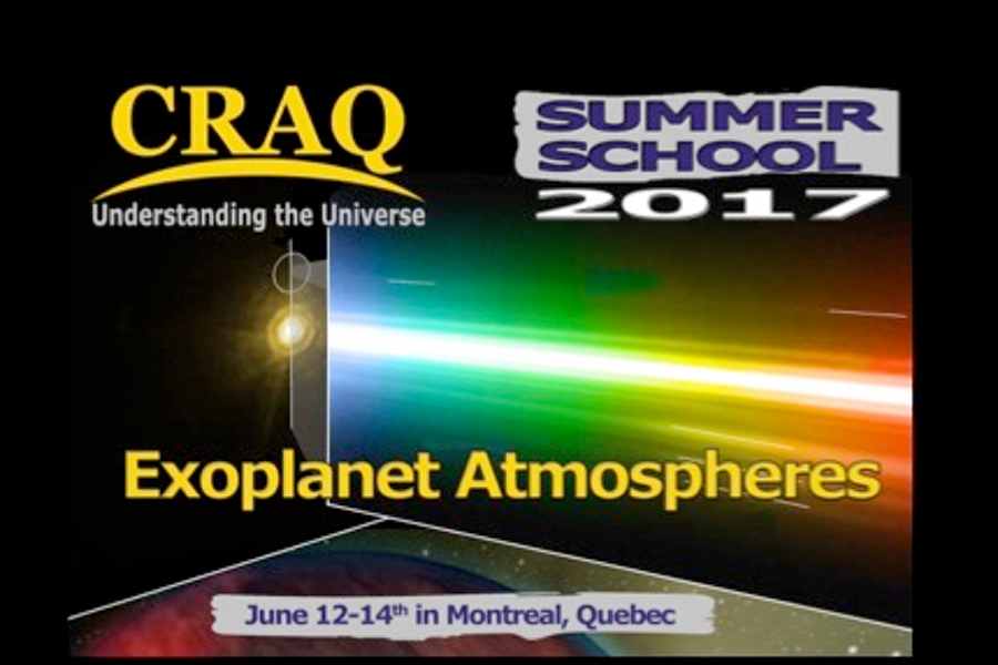 La thématique de l'école d'été du CRAQ de 2017 était les atmosphères d'exoplanètes. (Crédit: CRAQ)