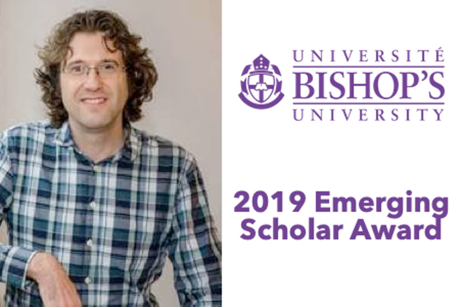 Jason Rowe is the recipient of Bishop's University's 2019 'Emerging Scholar' award. (Credit: U Bishop's)