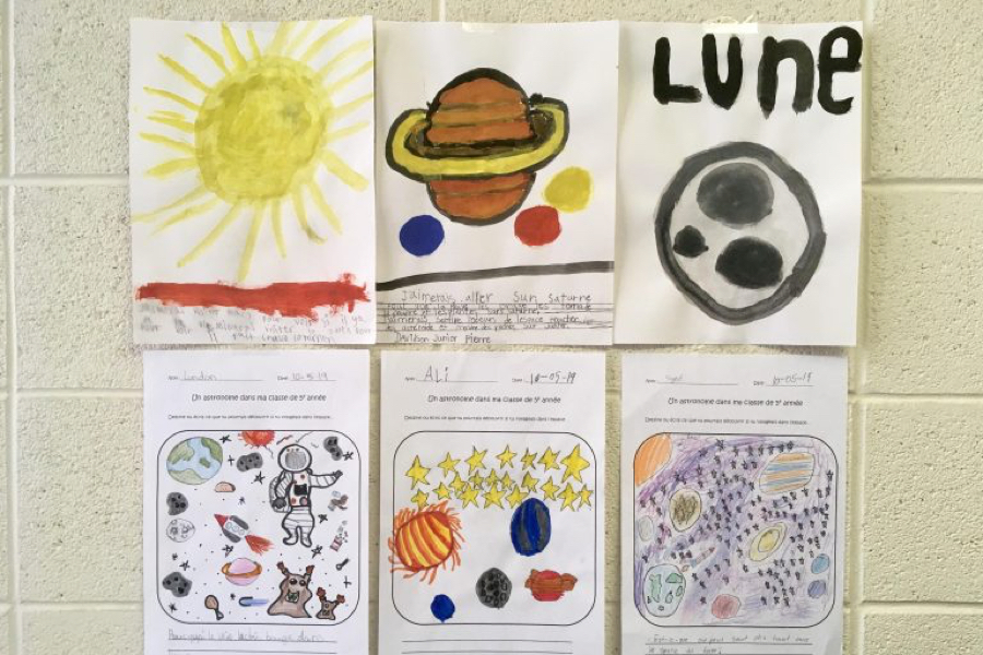 Drawings from an earlier edition of the "Astronomer in your Classroom" activity. (Credit: N. Ouellette)