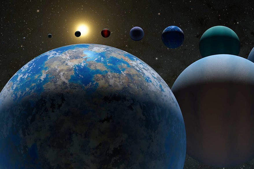 Une représentation artistique d'une diversité d'exoplanètes. (Crédit: NASA/JPL-Caltech)