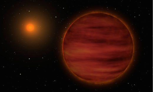 A brown dwarf detected near a low-mass star