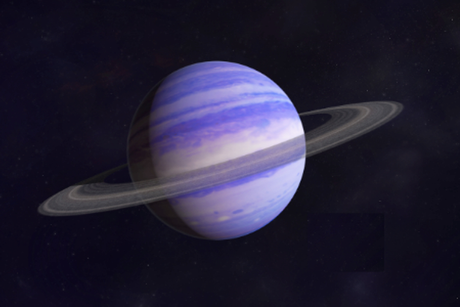Artistic representation of a sub-Saturn type exoplanet. (Credit: NASA GSFC/F. Reddy)