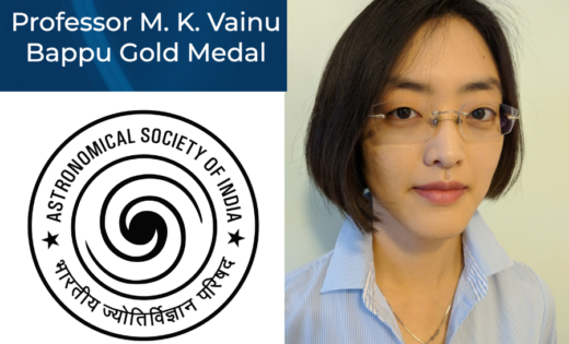 Dr. Eve J. Lee receives the 2022 Vainu Bappu Gold Medal