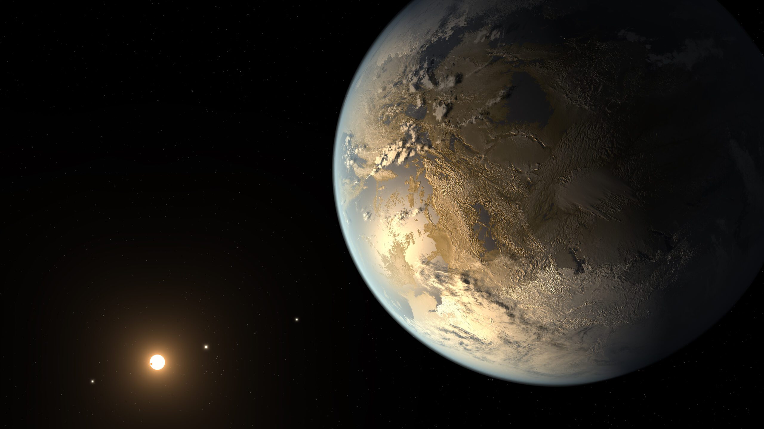 Représentation artistique d'une exoplanète semblable à la Terre. Crédit : NASA Ames / SETI Institute / JPL-Caltech