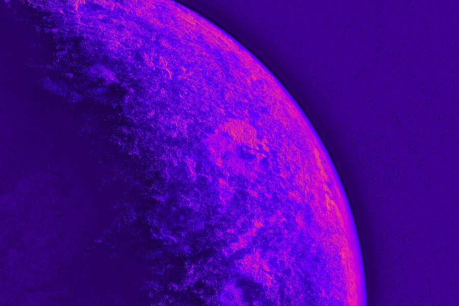 Représentation artistique d'une exoplanète. Crédit : AdisResic (Pixabay). Filtre : Canva.
