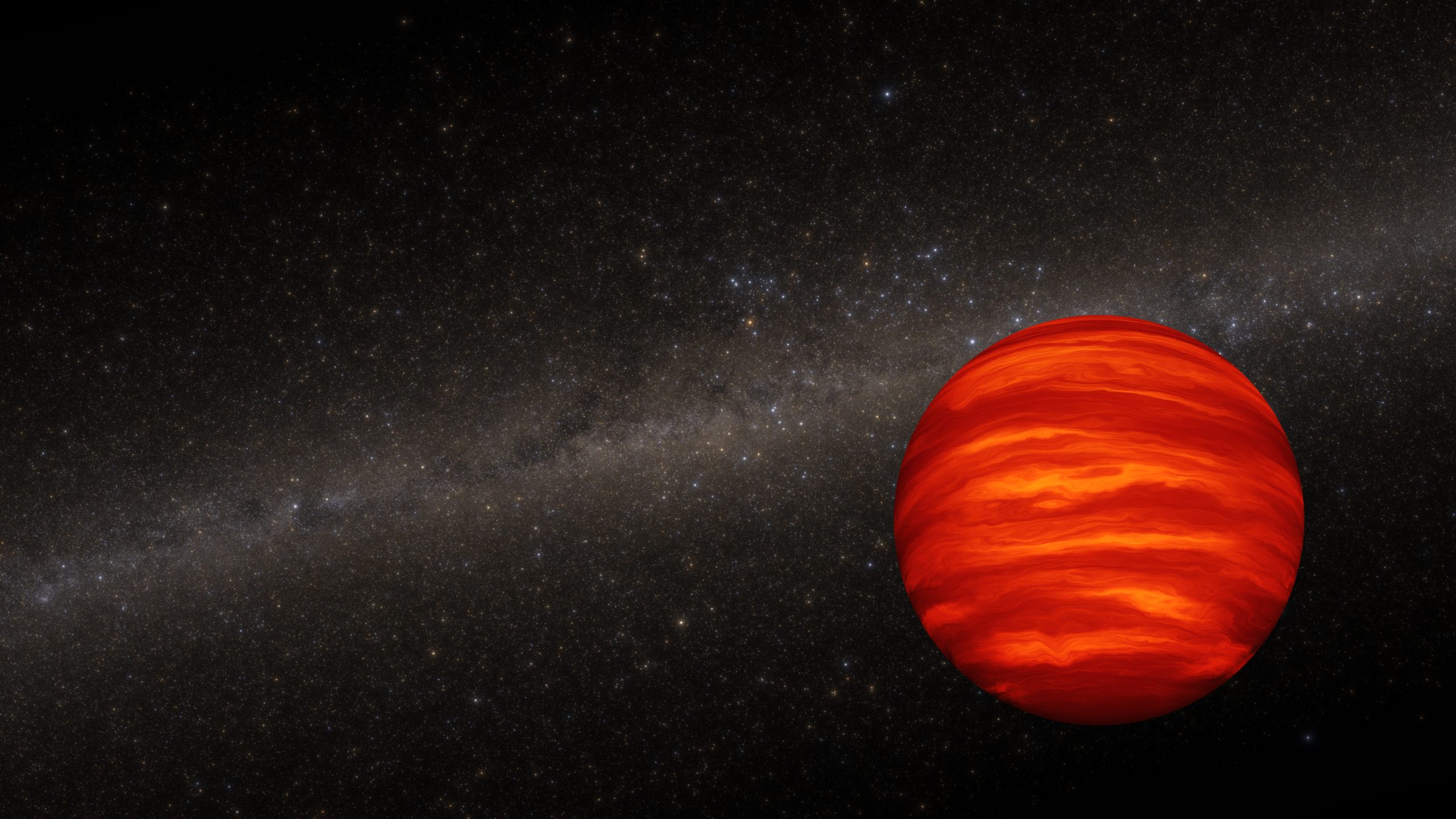 Cette illustration montre une naine brune, un objet plus massif qu'une planète mais moins qu'une étoile. On sait que les naines brunes peuvent avoir des compagnons. Toutefois, ces paires d'astres semblent se séparer, selon une étude récente dirigée par une astronome de l'UdeM. Crédit : NASA, ESA, Joseph Olmsted (STScI).