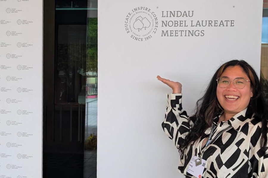 Lisa Đặng at the 73rd Nobel Laureates' Meeting in Lindau. Photo provided by herself.