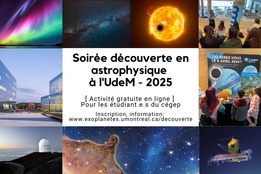 Astrophysics Discovery Evening (Soirée découverte en astrophysique)