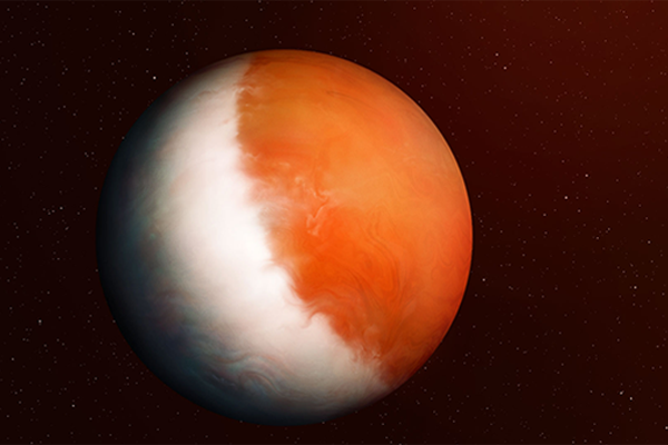 Artistic illustration of LTT 9779 b, the only known ultra-hot Neptune. Image credit: Benoit Gougeon; Université de Montréal
